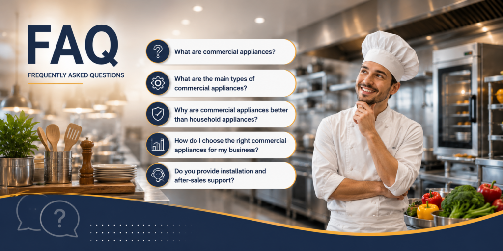 types of commercial appliances